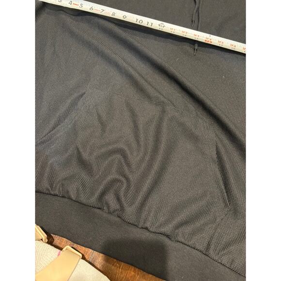 NWT COOFANDY Men's Black Waffle Knit Hoodie Pullover Sweater XXL - Picture 6 of 13